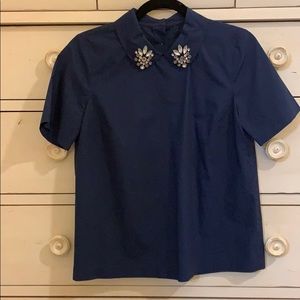 Madewell Jewel Crystal Collar Top